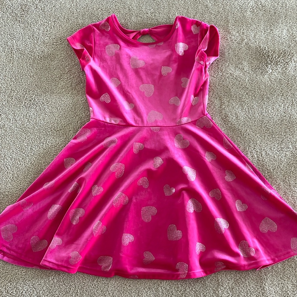 Children’s Place Kids Pink Heart Dress Size 7/8